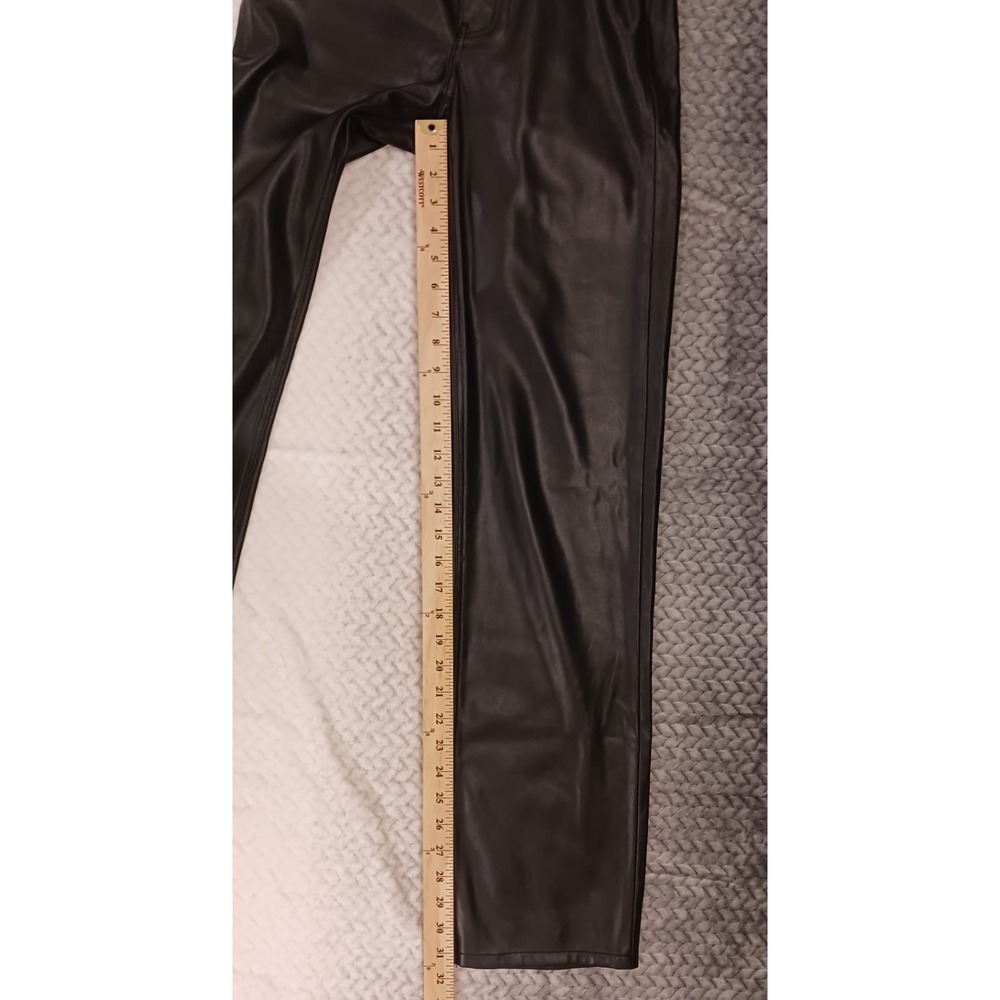 Zara Pants Womens Black Faux Leather Straight Leg EUR‎ 34 US 2 MEX 24 - Picture 13 of 14